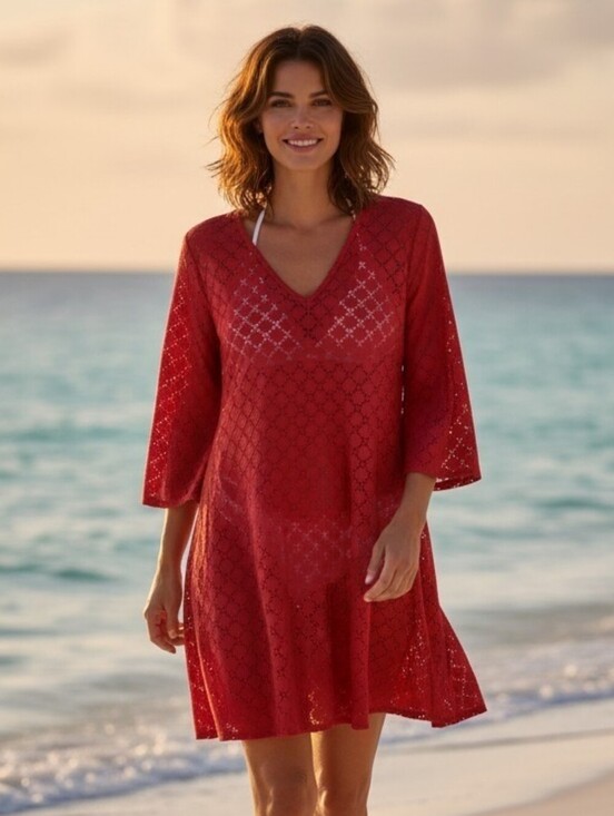 Always For Me Other - Always For Me Red Eyelet Lace Cover